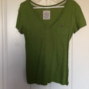 Hollister Green V-Neck Tee